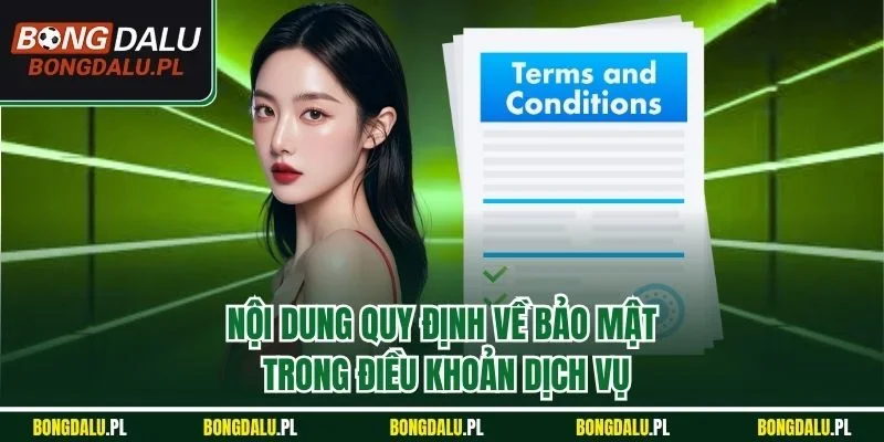 Nội dung quy định về bảo mật trong điều khoản dịch vụ
